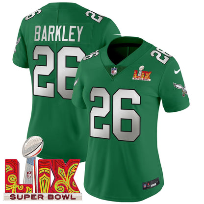Women's PHI Super Bowl LIX Patch Vapor Limited Jersey - All Stitched