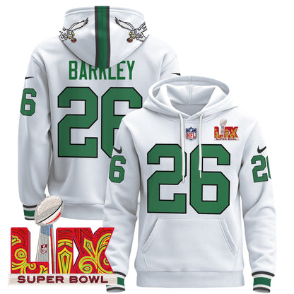 PHI Super Bowl LIX Patch Pullover Hoodie - Stitched