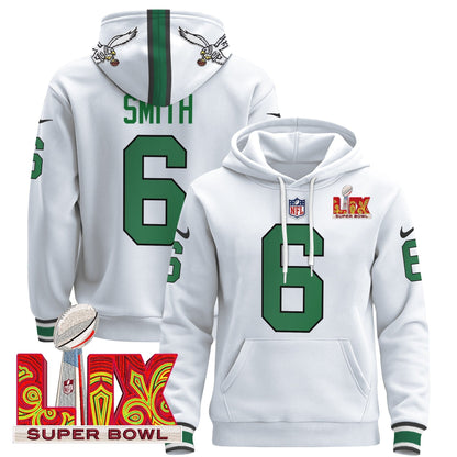PHI Super Bowl LIX Patch Pullover Hoodie - Stitched