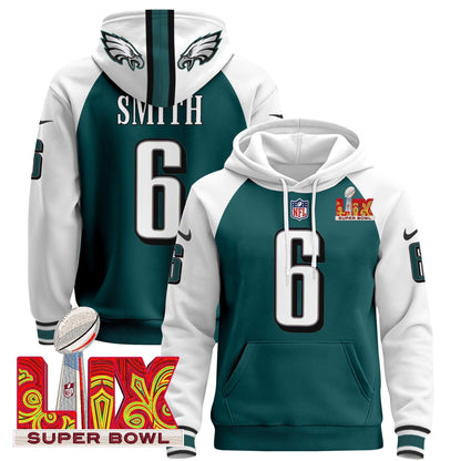 PHI Super Bowl LIX Patch Pullover Hoodie - Stitched