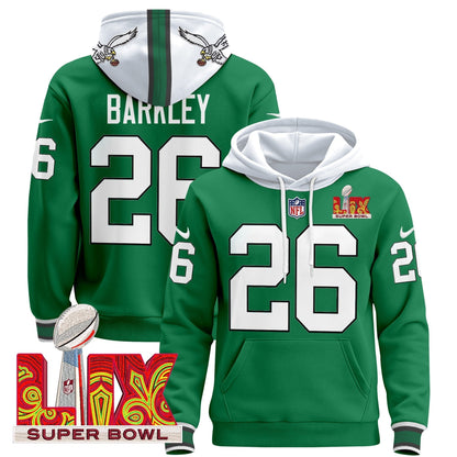 PHI Super Bowl LIX Patch Pullover Hoodie - Stitched