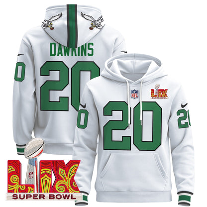 PHI Super Bowl LIX Patch Pullover Hoodie - Stitched