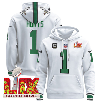 PHI Super Bowl LIX Patch Pullover Hoodie - Stitched