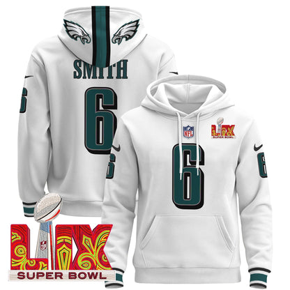 PHI Super Bowl LIX Patch Pullover Hoodie - Stitched