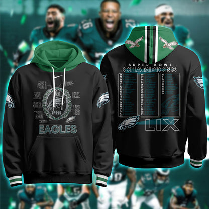 PHI Super Bowl LIX Champions Limited Hoodie N1 - Printed