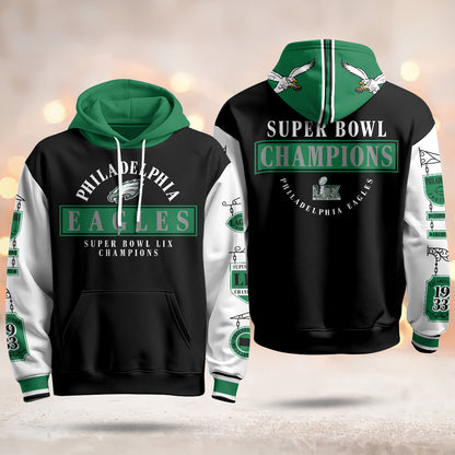 PHI Super Bowl LIX Champions Limited Hoodie N2 - Stitched