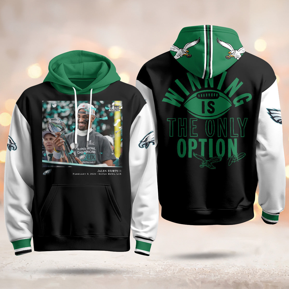 PHI Super Bowl LIX Champions Limited Hoodie N3 - Printed