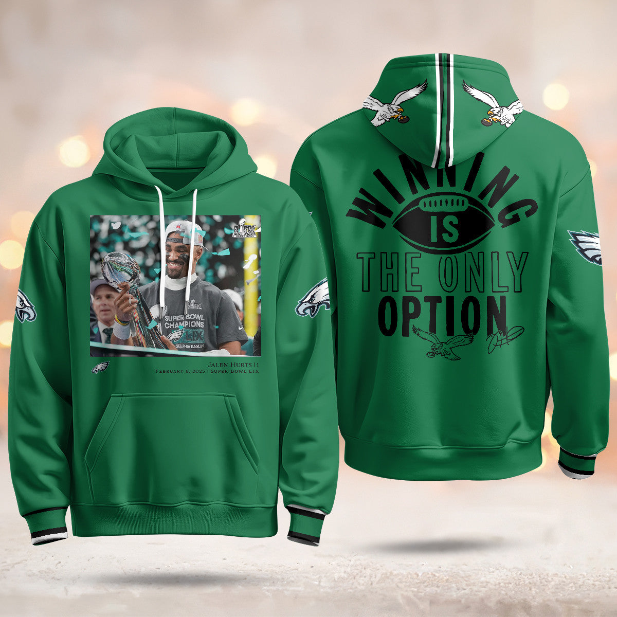 PHI Super Bowl LIX Champions Limited Hoodie N3 - Printed