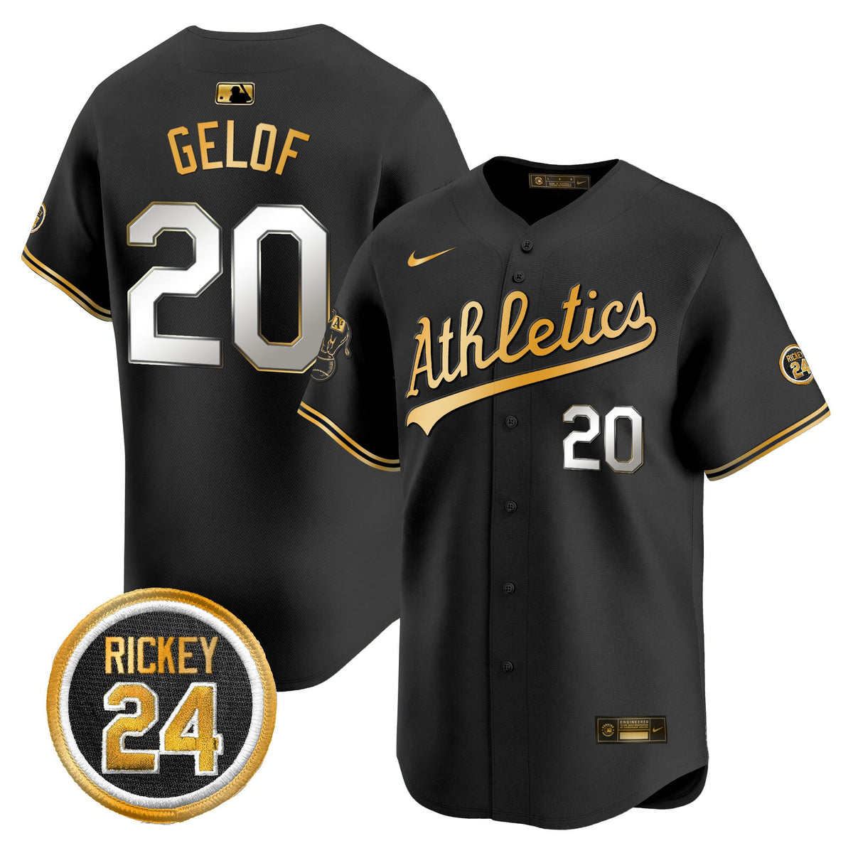 Men's Oakland Athletics Rickey Henderson Patch Vapor Premier Limited Jersey - All Stitched