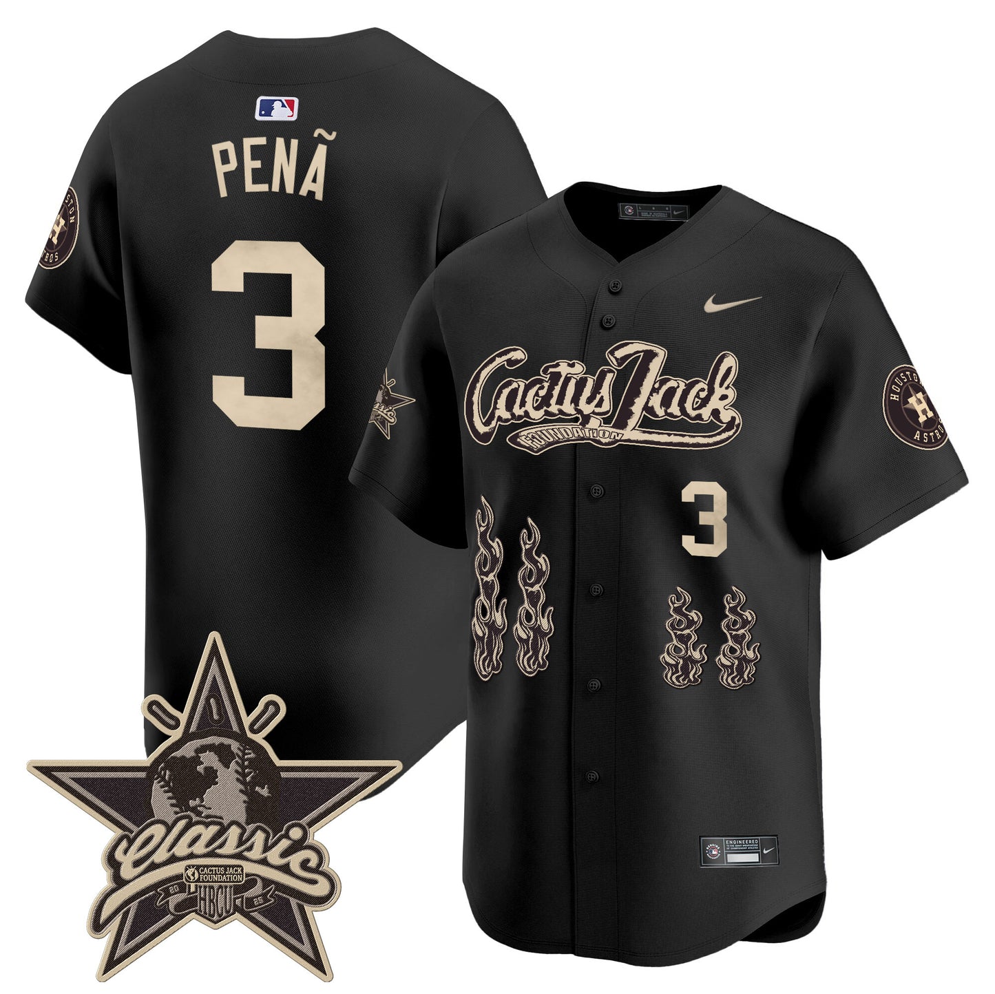 Houston Astros Cactus Jack 2025 Vapor Premier Limited Jersey - All Stitched