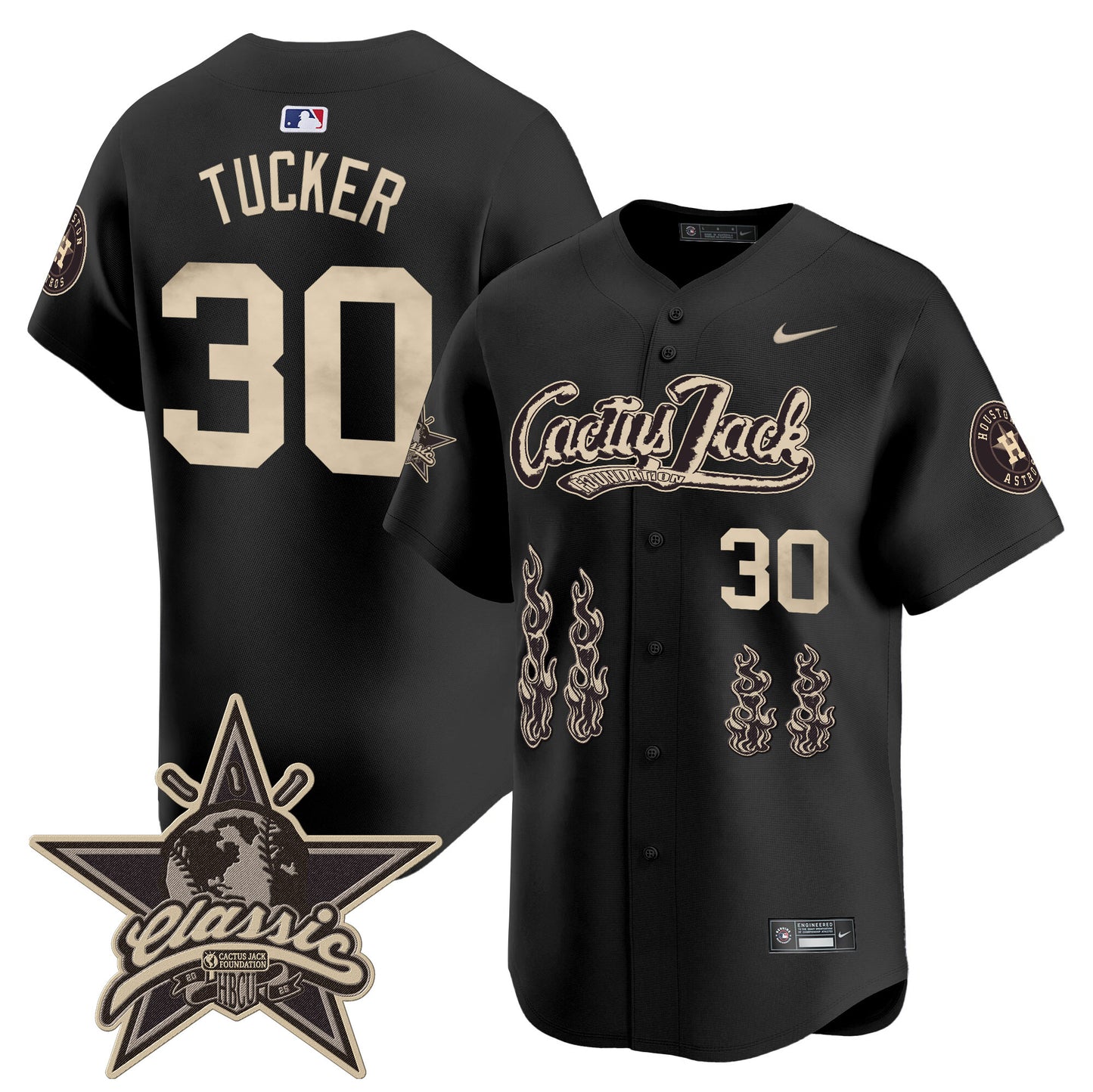 Houston Astros Cactus Jack 2025 Vapor Premier Limited Jersey - All Stitched