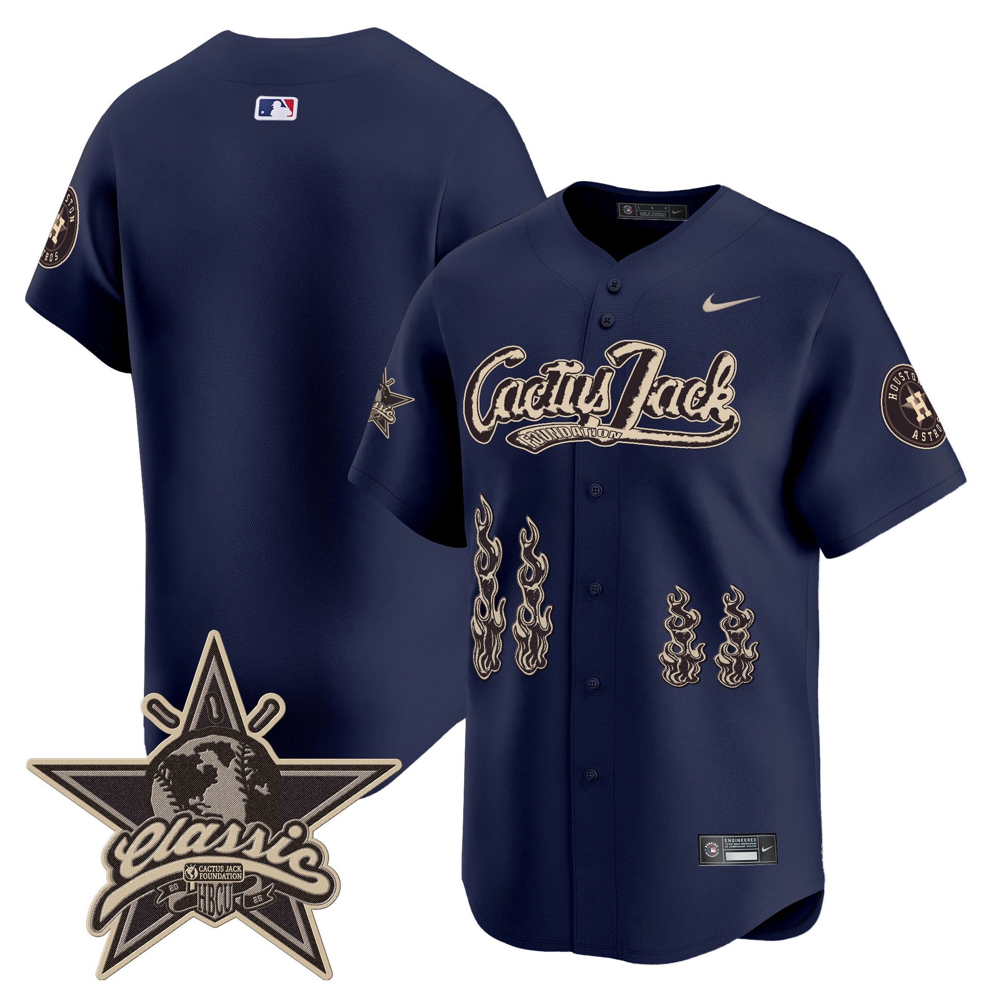 Houston Astros Cactus Jack 2025 Vapor Premier Limited Jersey - All Stitched
