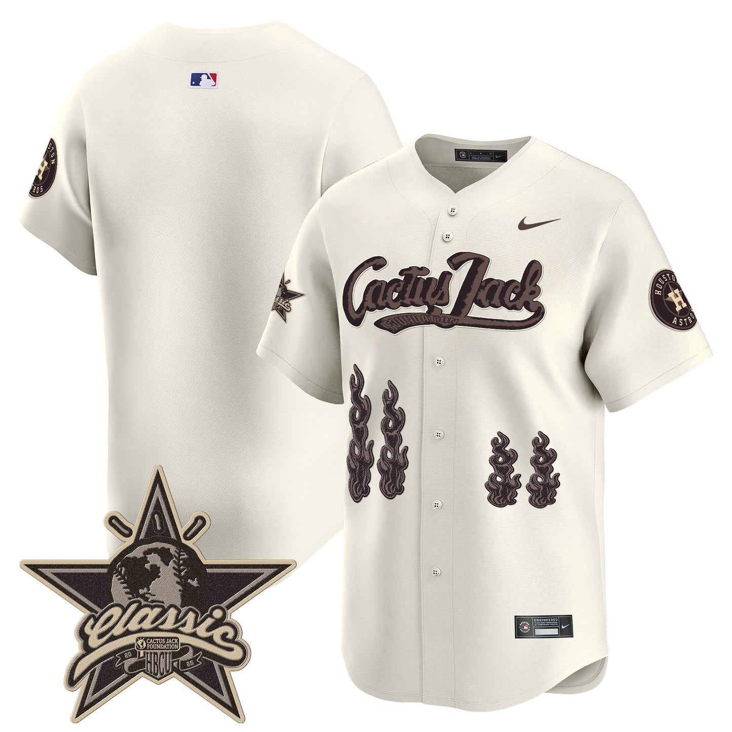 Houston Astros Cactus Jack 2025 Vapor Premier Limited Jersey - All Stitched
