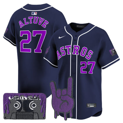 Houston Astros DJ Screw Patch Vapor Premier Limited Jersey - All Stitched