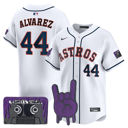 Houston Astros DJ Screw Patch Vapor Premier Limited Jersey - All Stitched