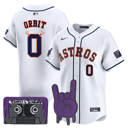 Houston Astros DJ Screw Patch Vapor Premier Limited Jersey - All Stitched