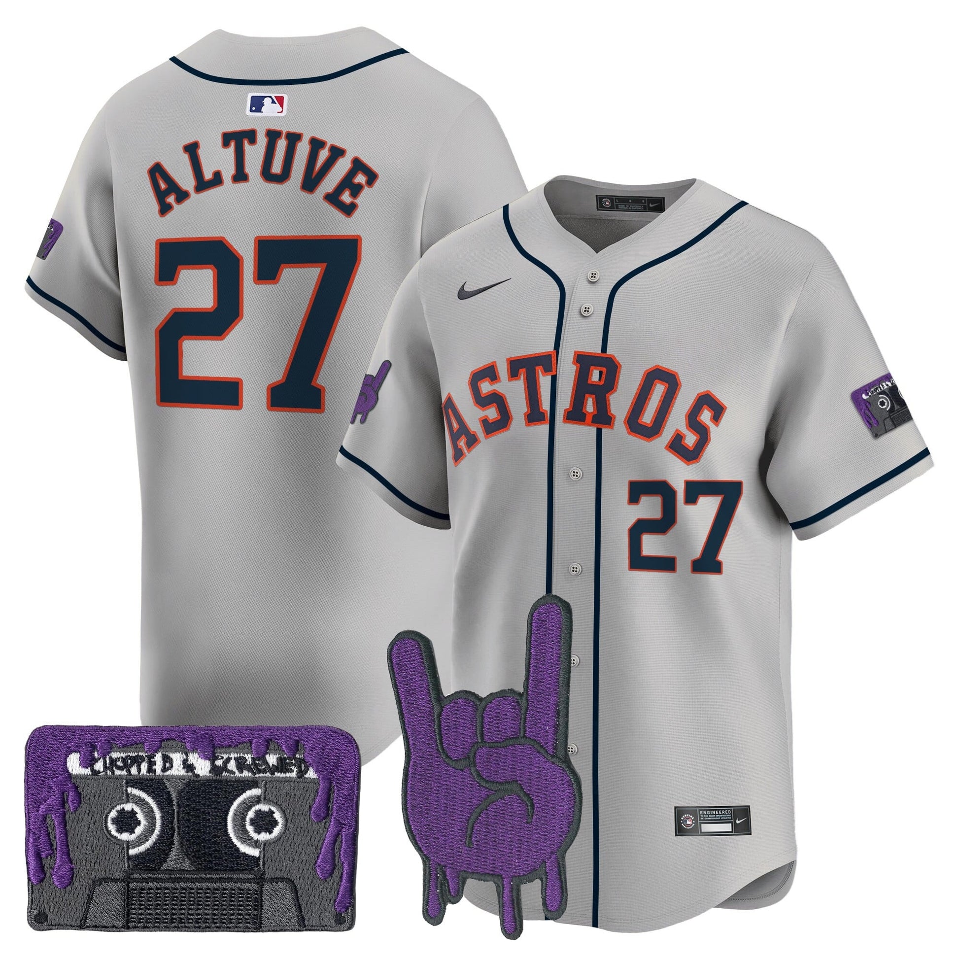 Houston Astros DJ Screw Patch Vapor Premier Limited Jersey - All Stitched