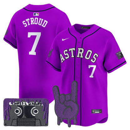 Houston Astros DJ Screw Patch Vapor Premier Limited Jersey - All Stitched