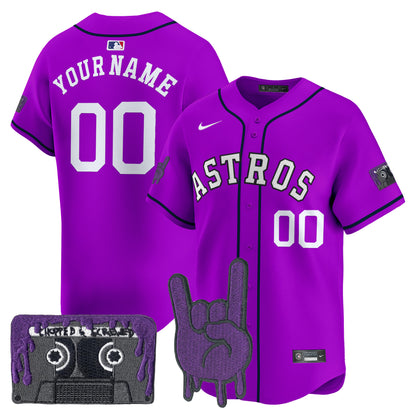 Houston Astros DJ Screw Patch Vapor Premier Limited Custom Jersey - All Stitched