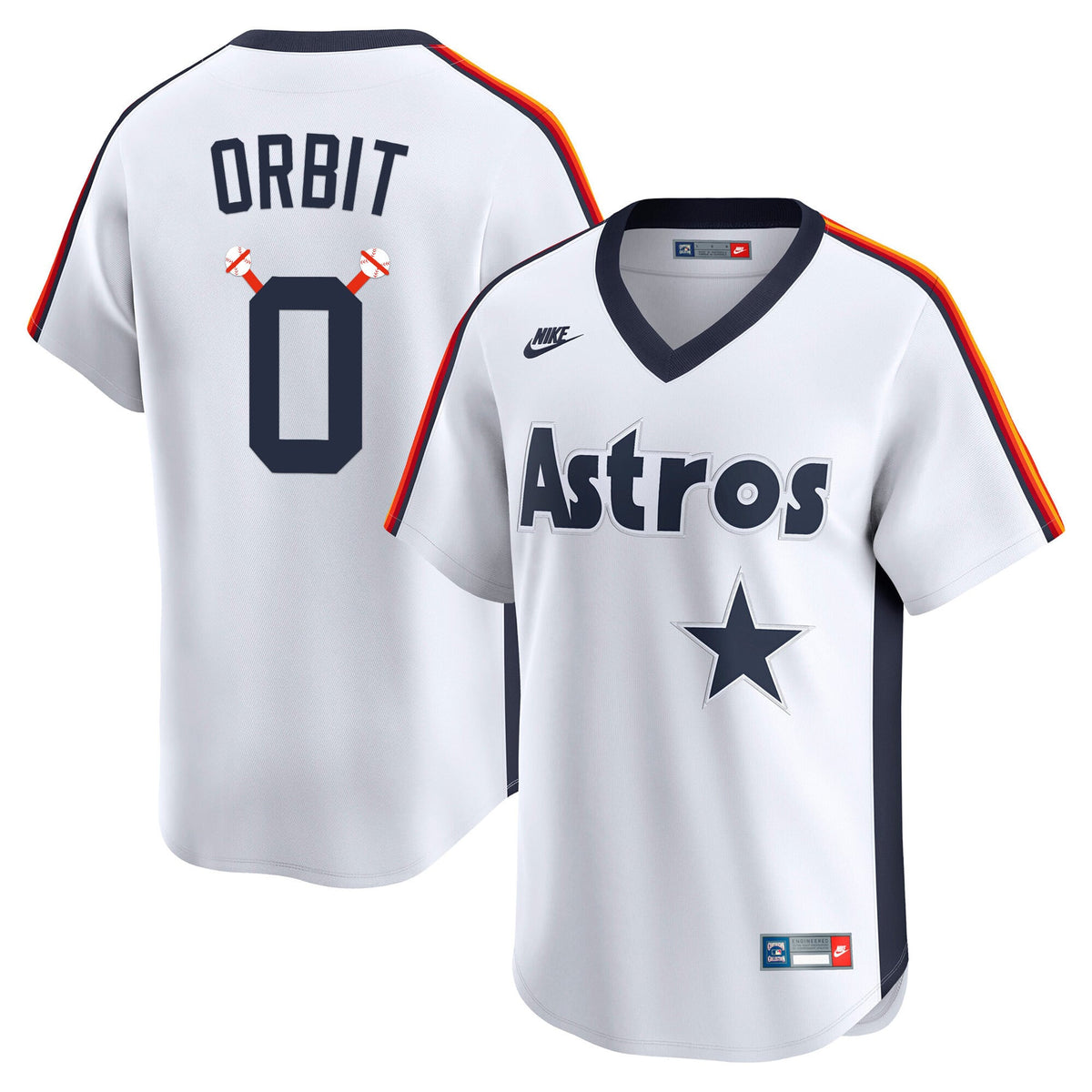Men's Houston Astros Throwback Vapor Premier Limited Jersey - All Stitched