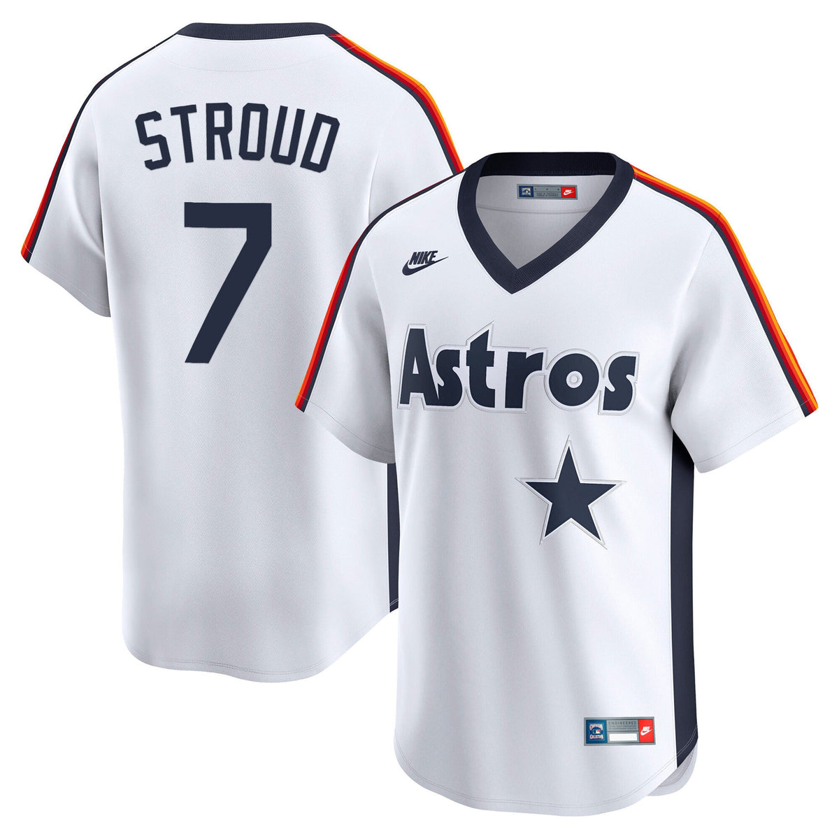 Men's Houston Astros Throwback Vapor Premier Limited Jersey - All Stitched