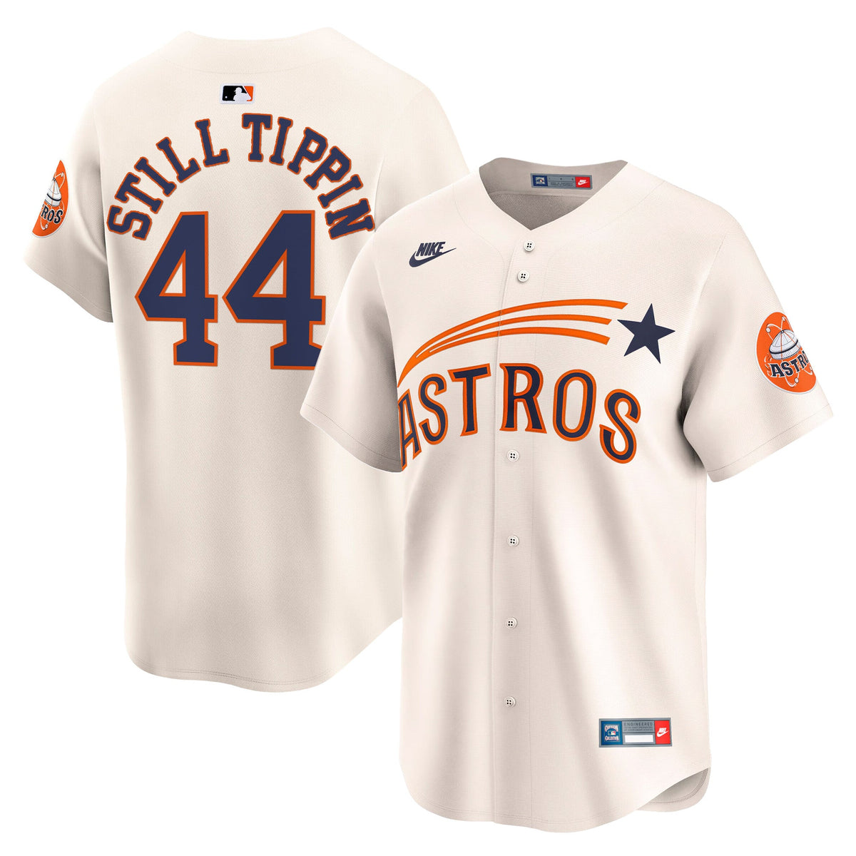 Men's Houston Astros Throwback Vapor Premier Limited Jersey - All Stitched