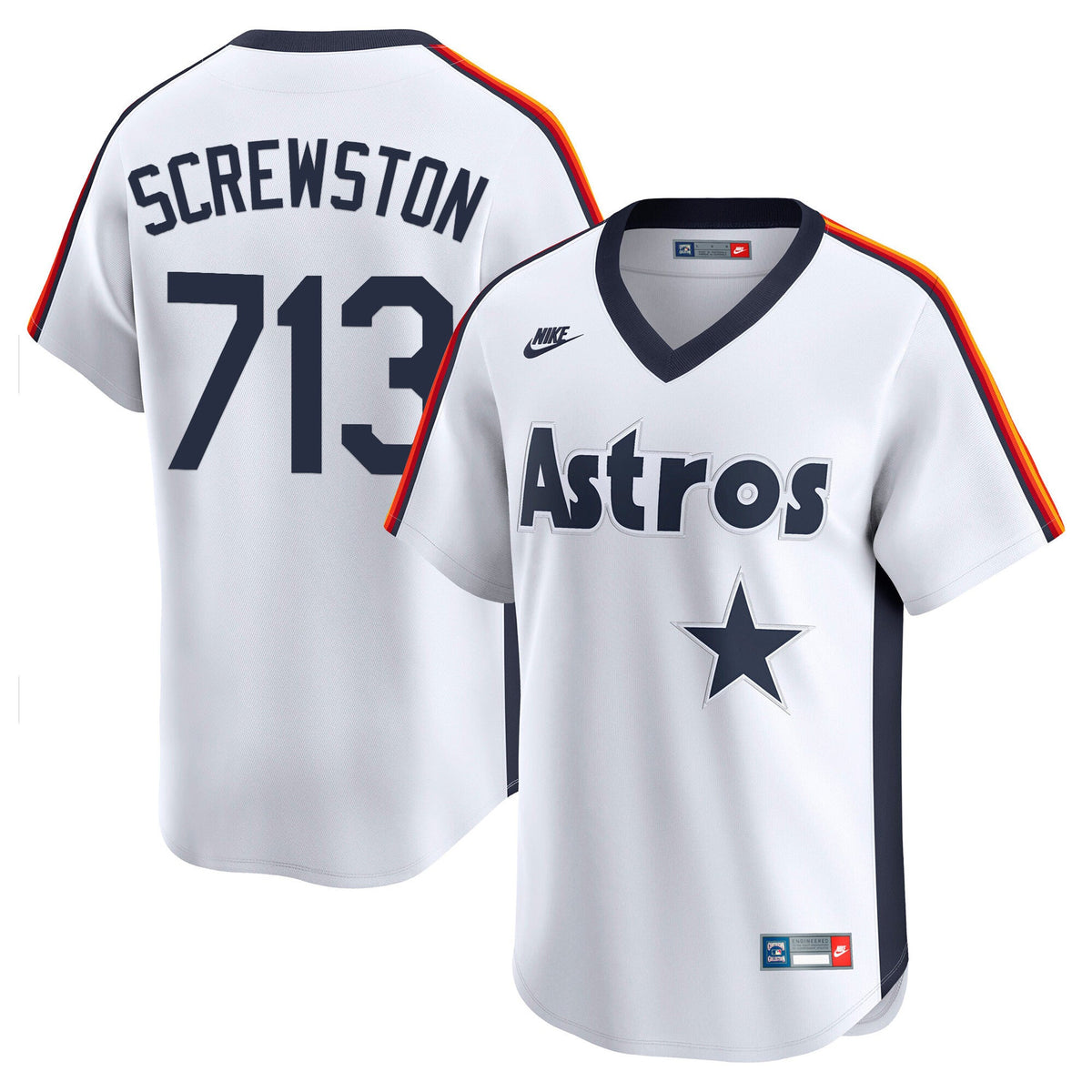 Men's Houston Astros Throwback Vapor Premier Limited Jersey - All Stitched
