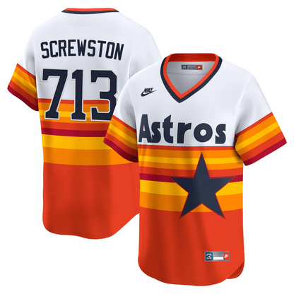 Men's Houston Astros Throwback Vapor Premier Limited Jersey - All Stitched