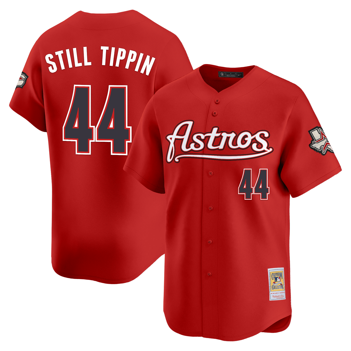 Men's Houston Astros Throwback Vapor Premier Limited Jersey - All Stitched