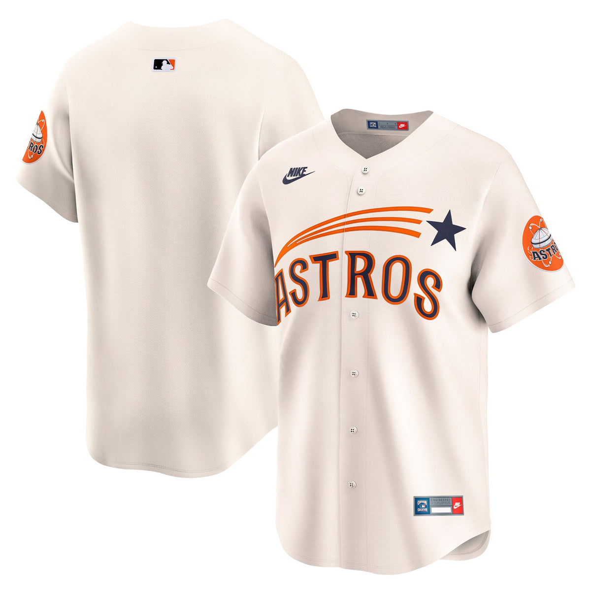 Men's Houston Astros Throwback Vapor Premier Limited Jersey - All Stitched