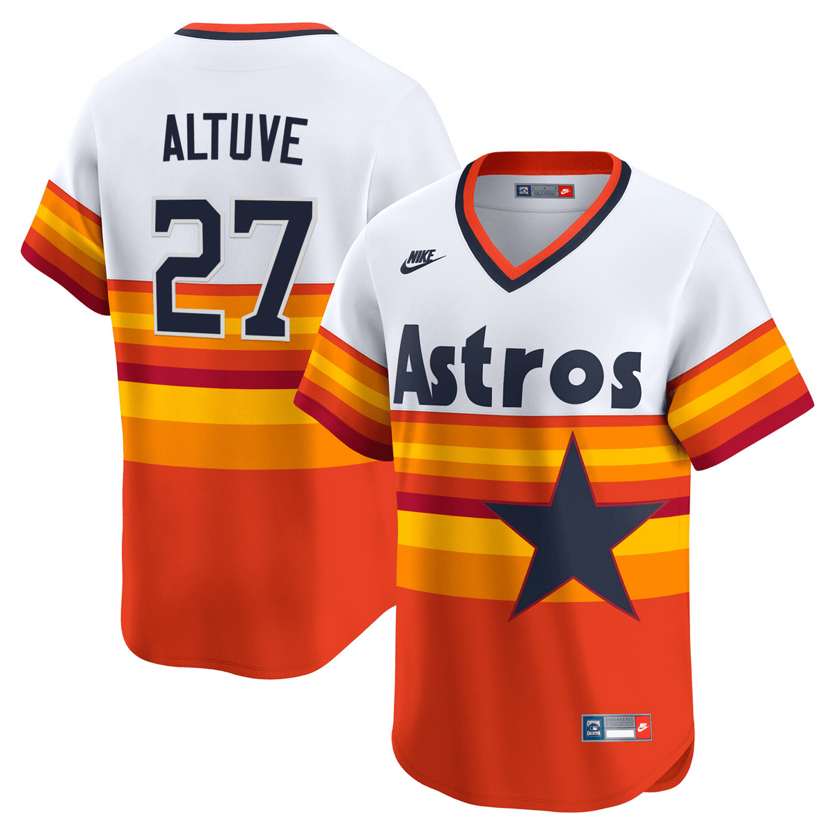 Men's Houston Astros Throwback Vapor Premier Limited Jersey - All Stitched
