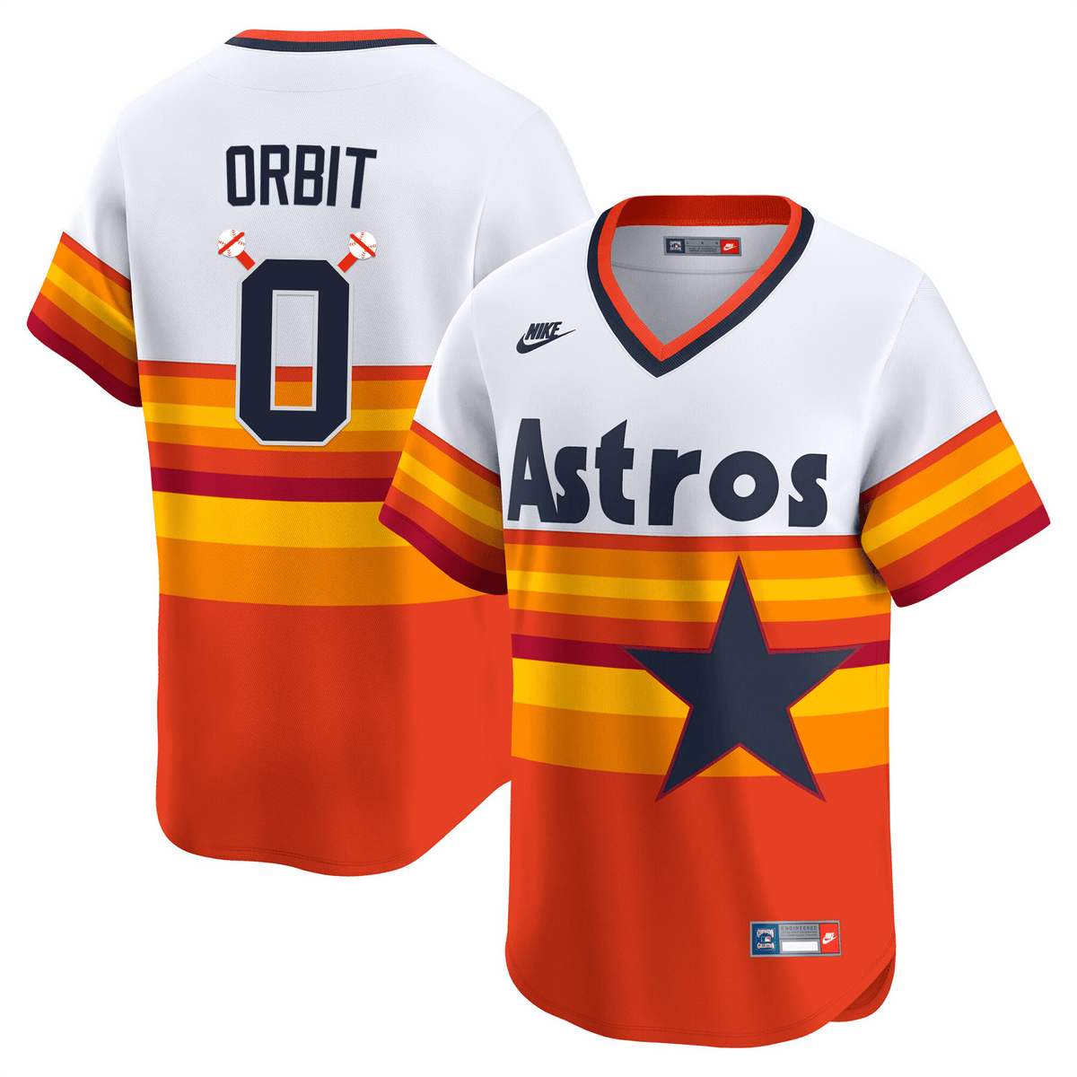 Men's Houston Astros Throwback Vapor Premier Limited Jersey - All Stitched