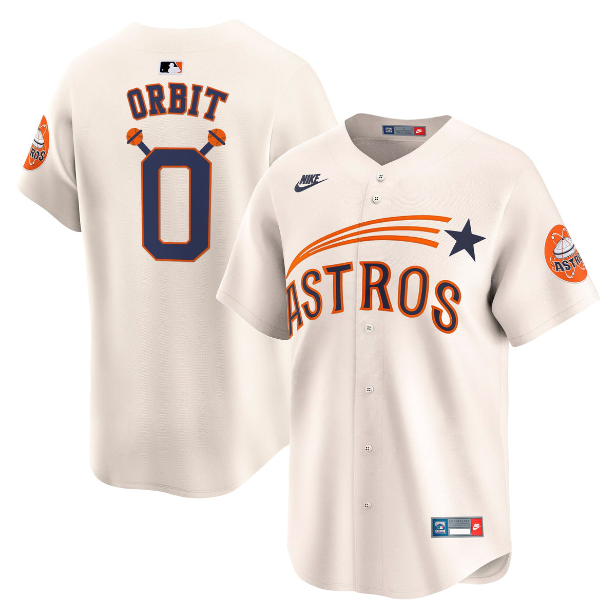 Men's Houston Astros Throwback Vapor Premier Limited Jersey - All Stitched