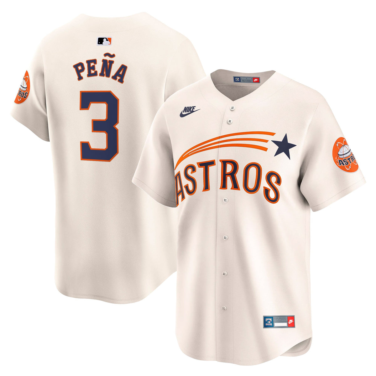 Men's Houston Astros Throwback Vapor Premier Limited Jersey - All Stitched