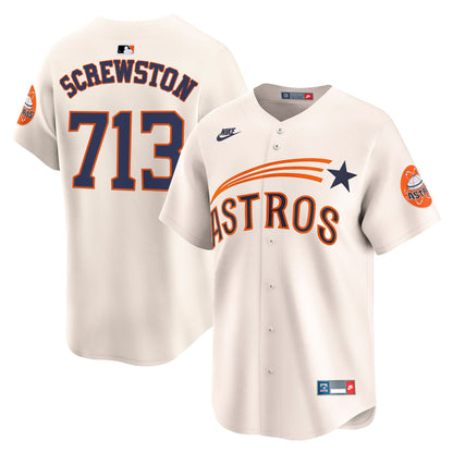 Men's Houston Astros Throwback Vapor Premier Limited Jersey - All Stitched