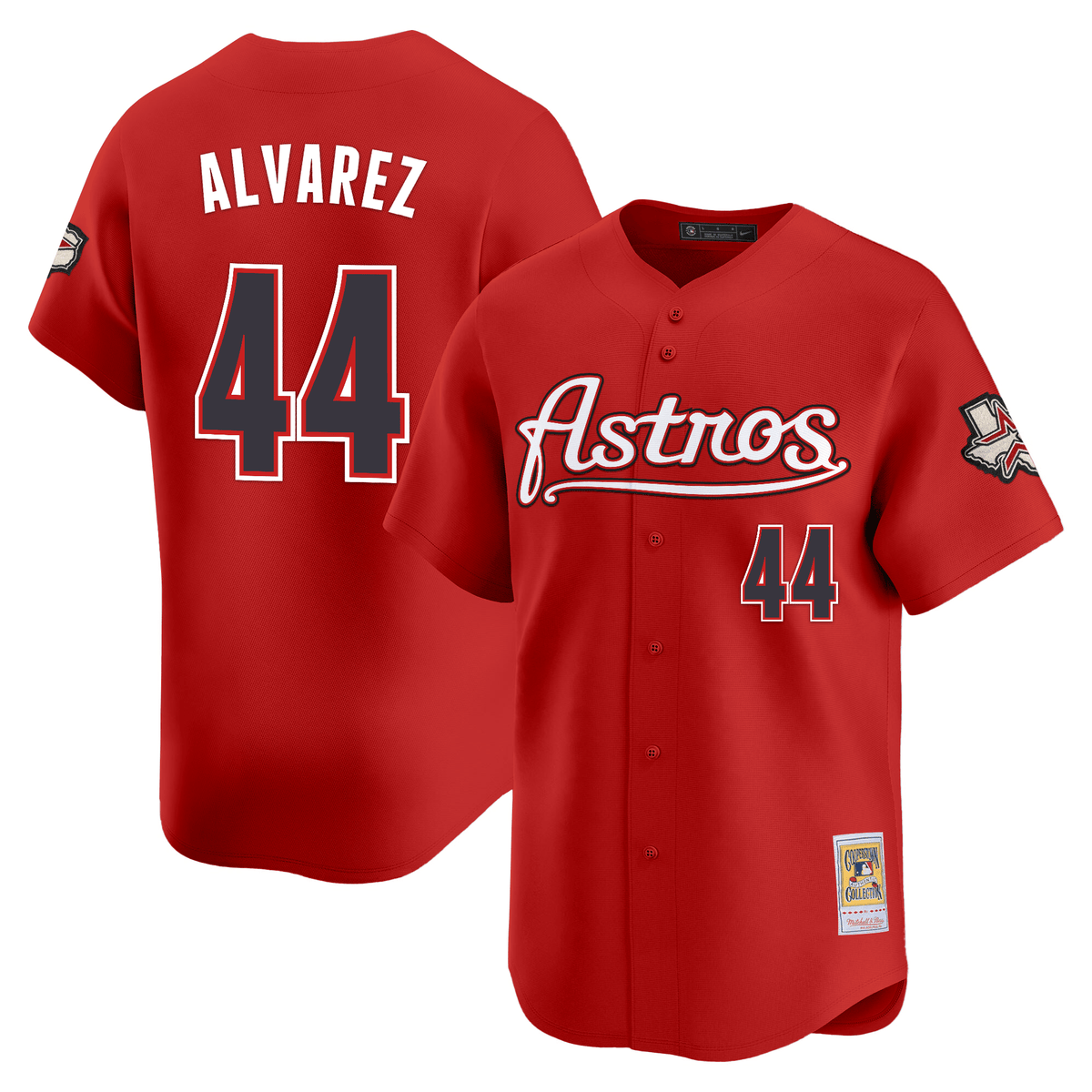 Men's Houston Astros Throwback Vapor Premier Limited Jersey - All Stitched