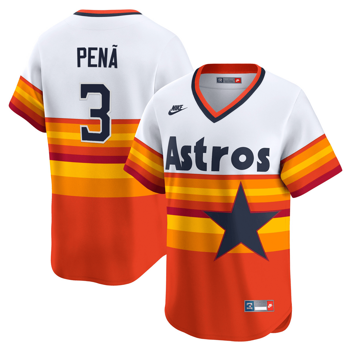 Men's Houston Astros Throwback Vapor Premier Limited Jersey - All Stitched
