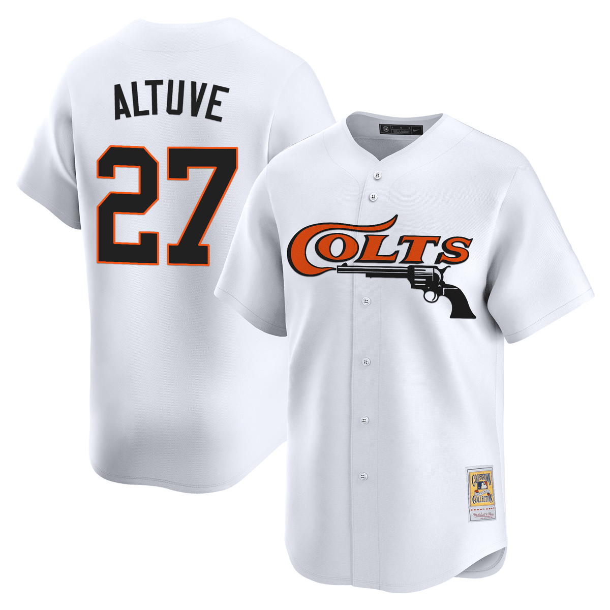 Men's Houston Astros Throwback Vapor Premier Limited Jersey - All Stitched