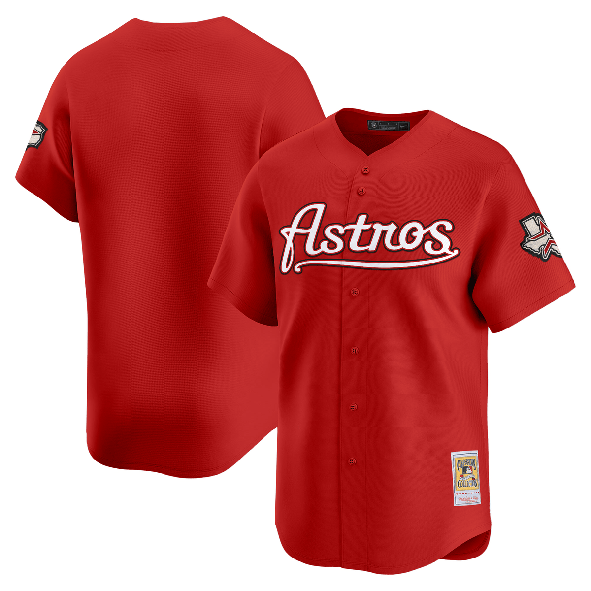 Men's Houston Astros Throwback Vapor Premier Limited Jersey - All Stitched