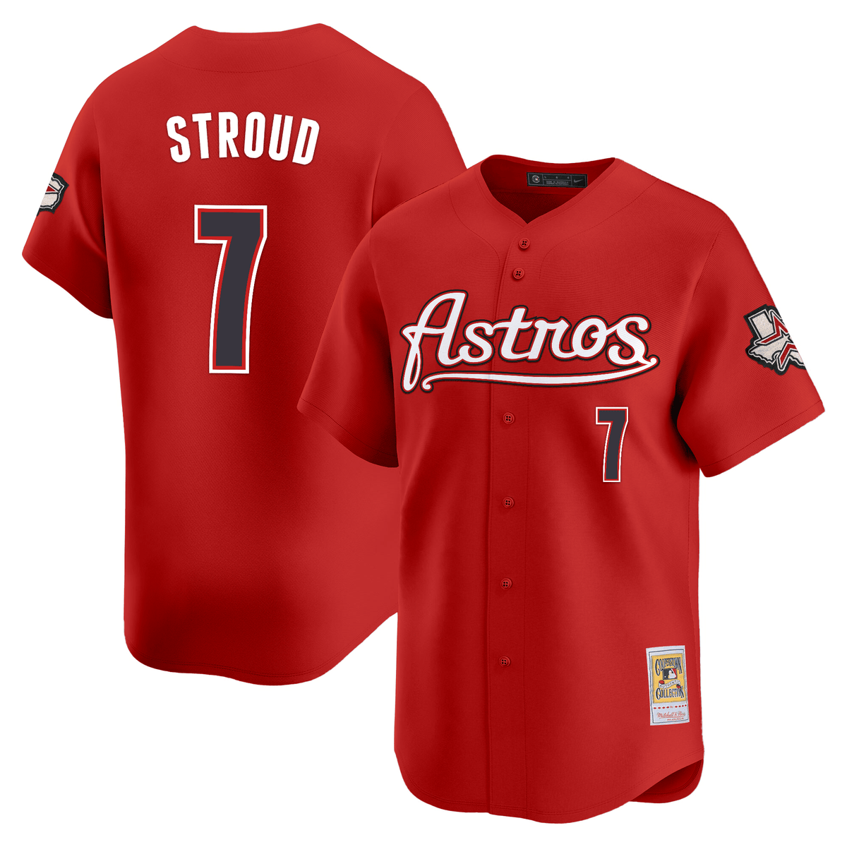 Men's Houston Astros Throwback Vapor Premier Limited Jersey - All Stitched