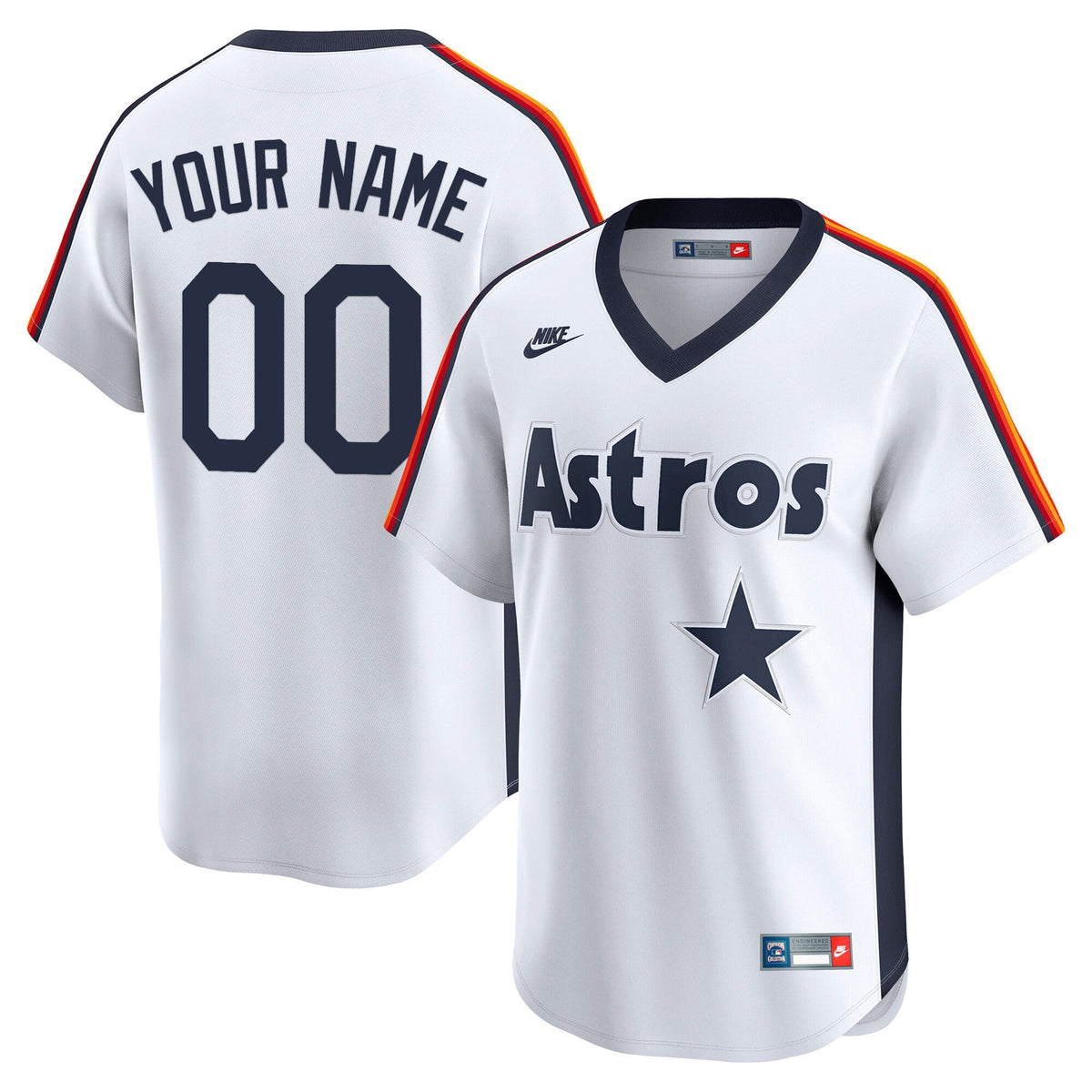 Houston Astros Throwback Vapor Premier Limited Custom Jersey - All Stitched