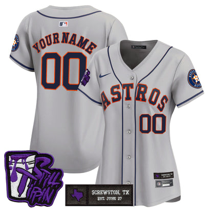 Houston Astros DJ Screw Still Tippin Purple Patch Vapor Premier Limited Custom Jersey - Stitched