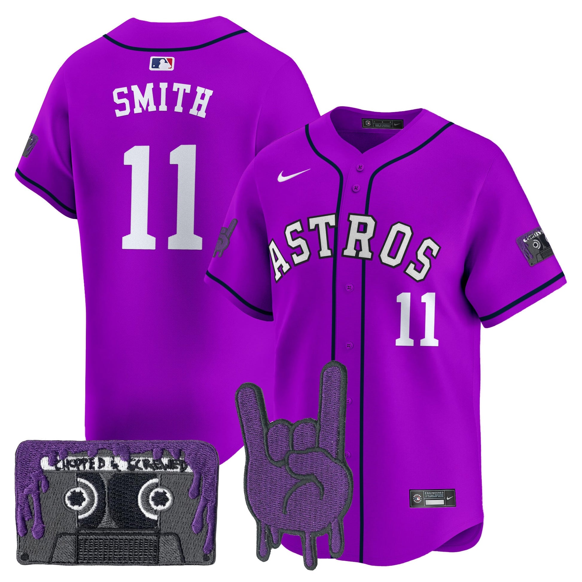 Houston Astros DJ Screw Patch Vapor Premier Limited Jersey - All Stitched