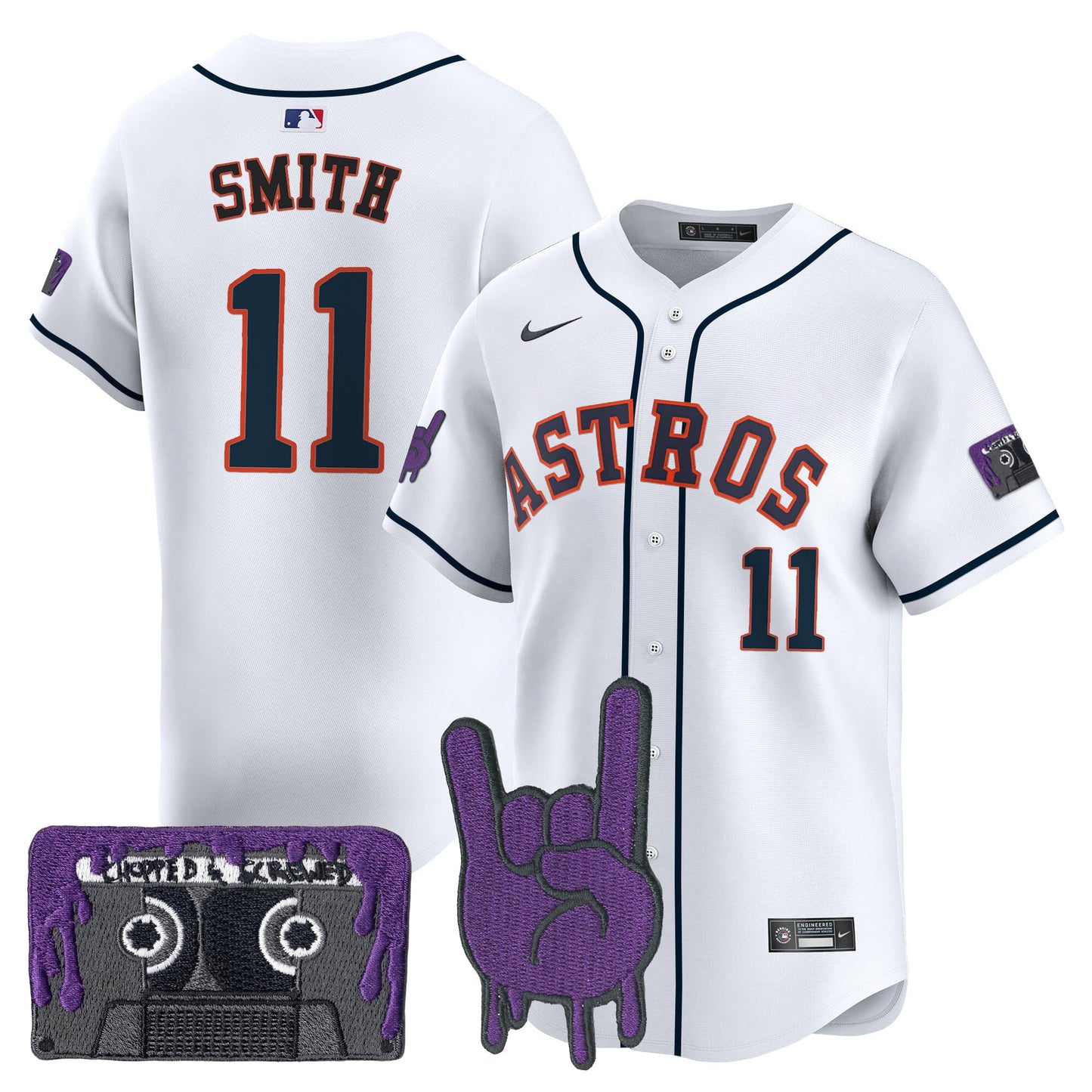 Houston Astros DJ Screw Patch Vapor Premier Limited Jersey - All Stitched