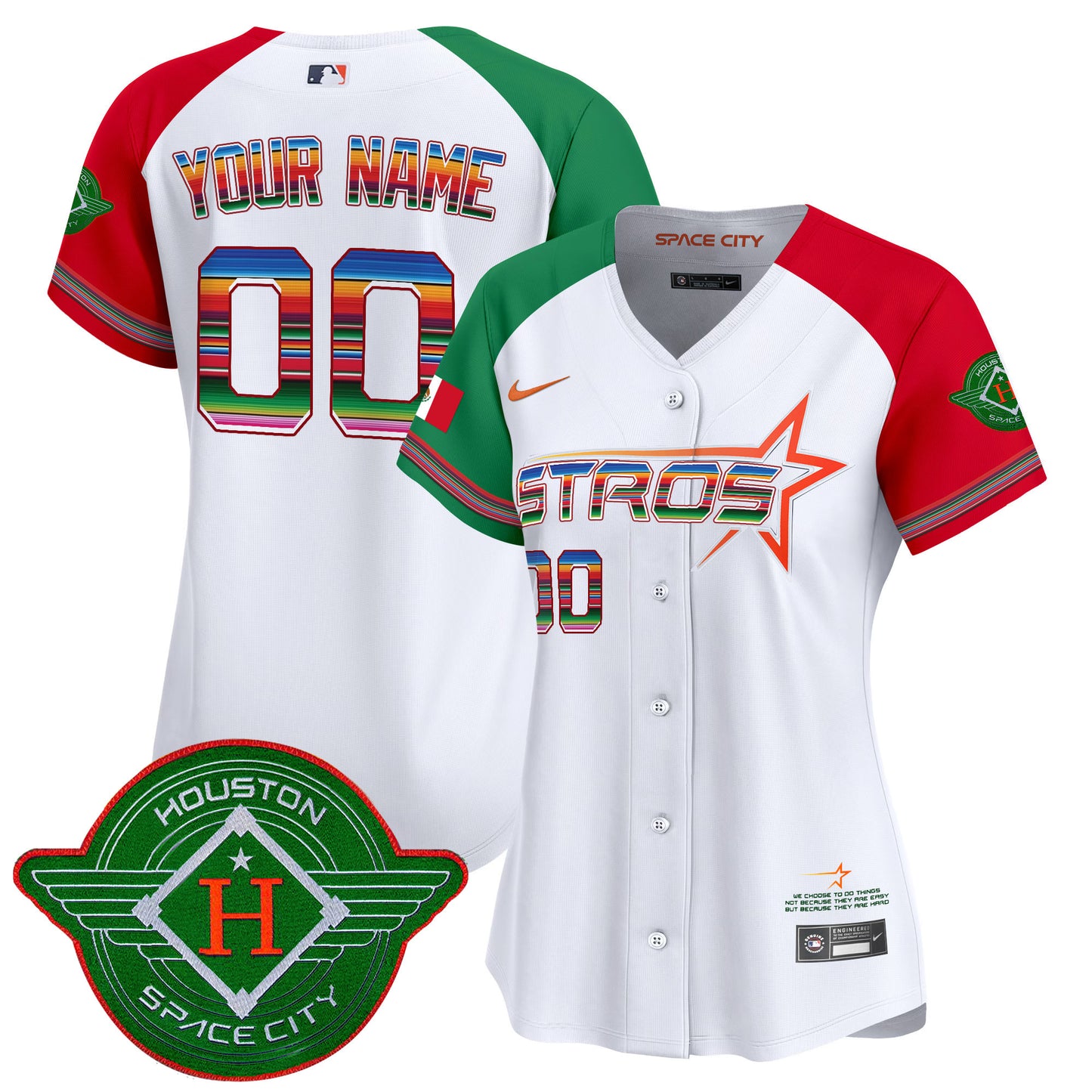 Astros 2025 City Connect Mexico Vapor Premier Limited Custom Jersey - All Stitched
