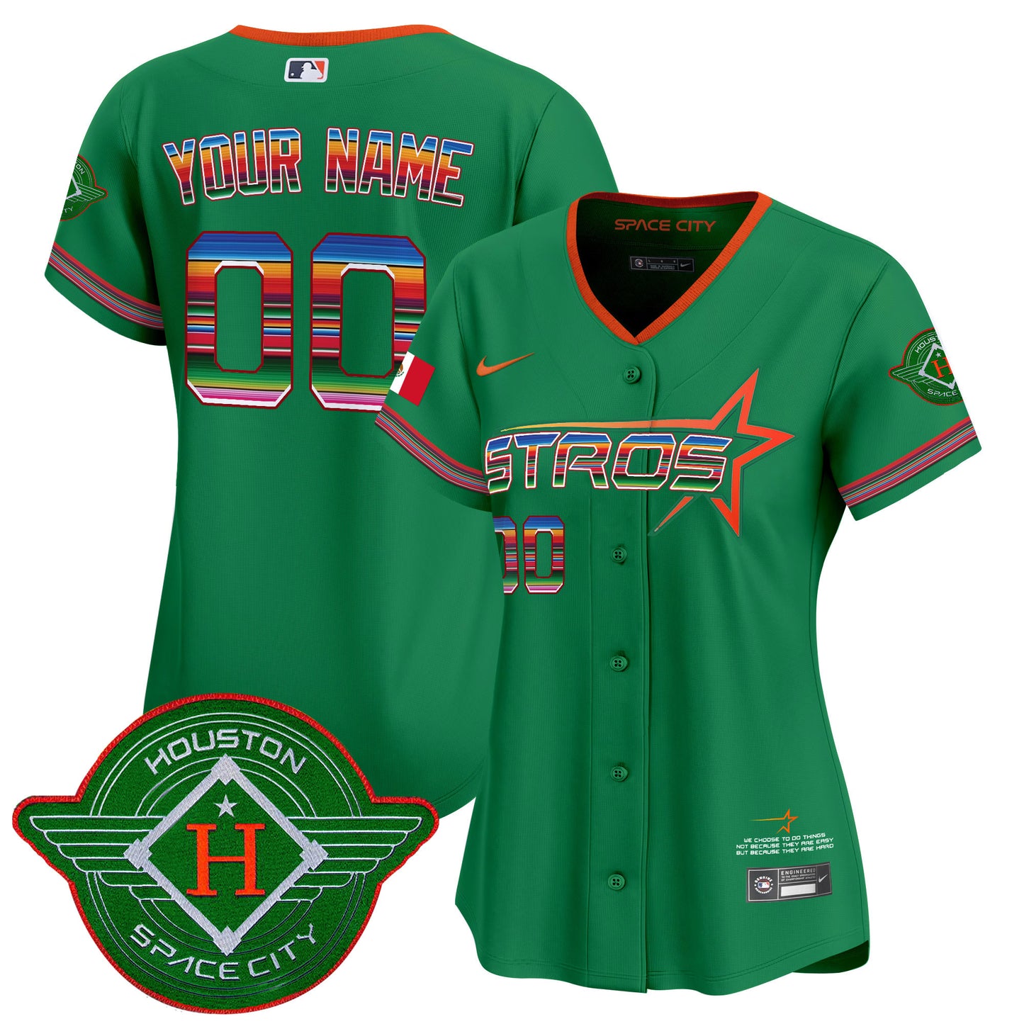 Astros 2025 City Connect Mexico Vapor Premier Limited Custom Jersey - All Stitched