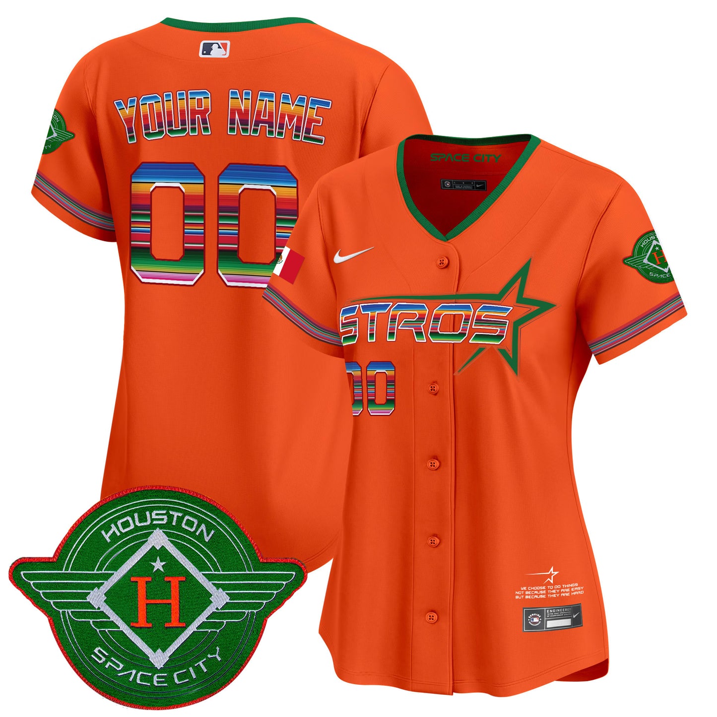 Astros 2025 City Connect Mexico Vapor Premier Limited Custom Jersey - All Stitched