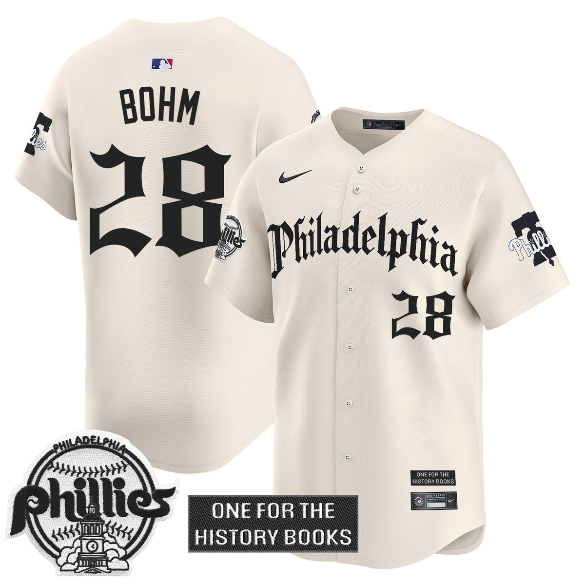 Men's Phillies 'Retro Newspaper Edition' Vapor Premier Limited Jersey - All Stitched