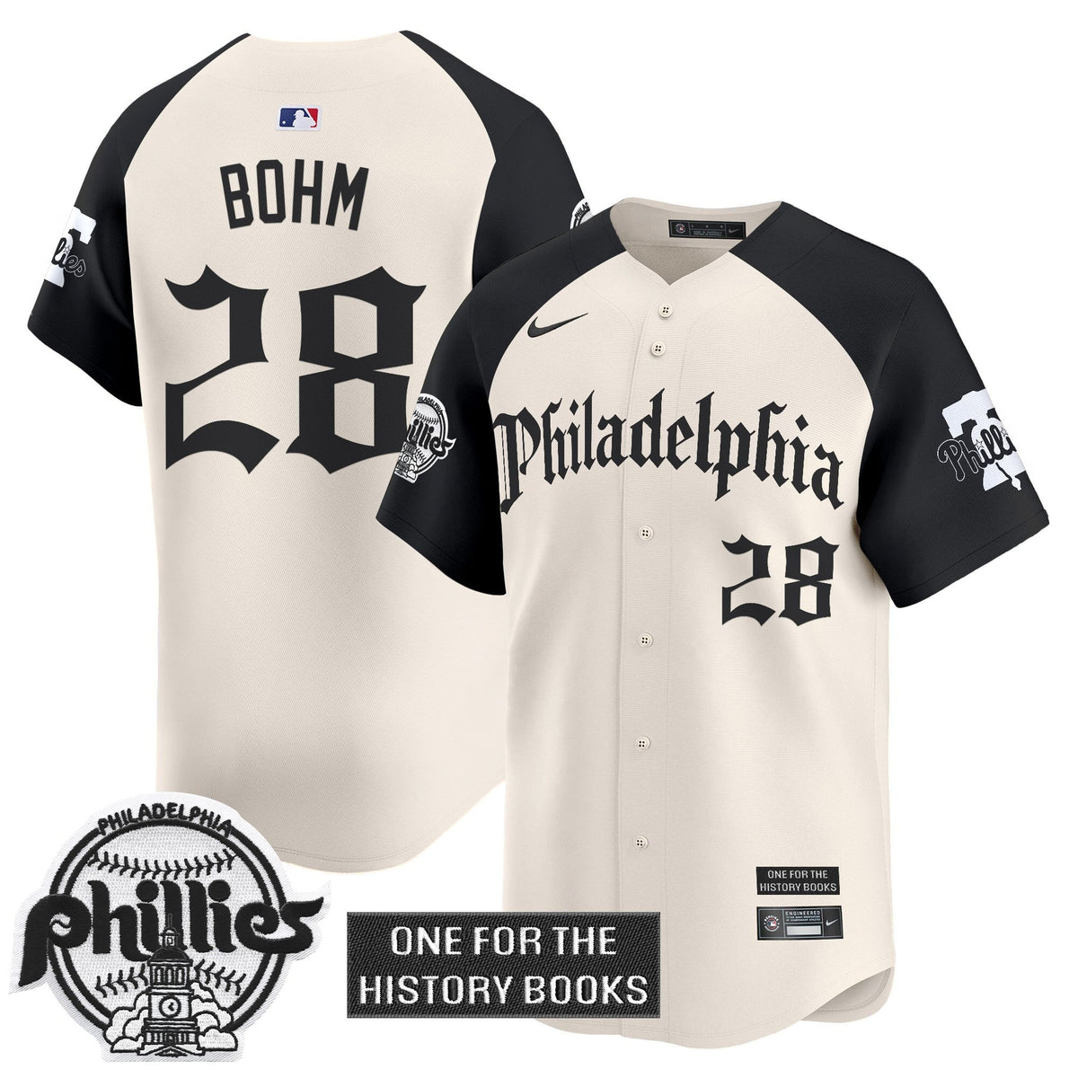 Men's Phillies 'Retro Newspaper Edition' Vapor Premier Limited Jersey - All Stitched