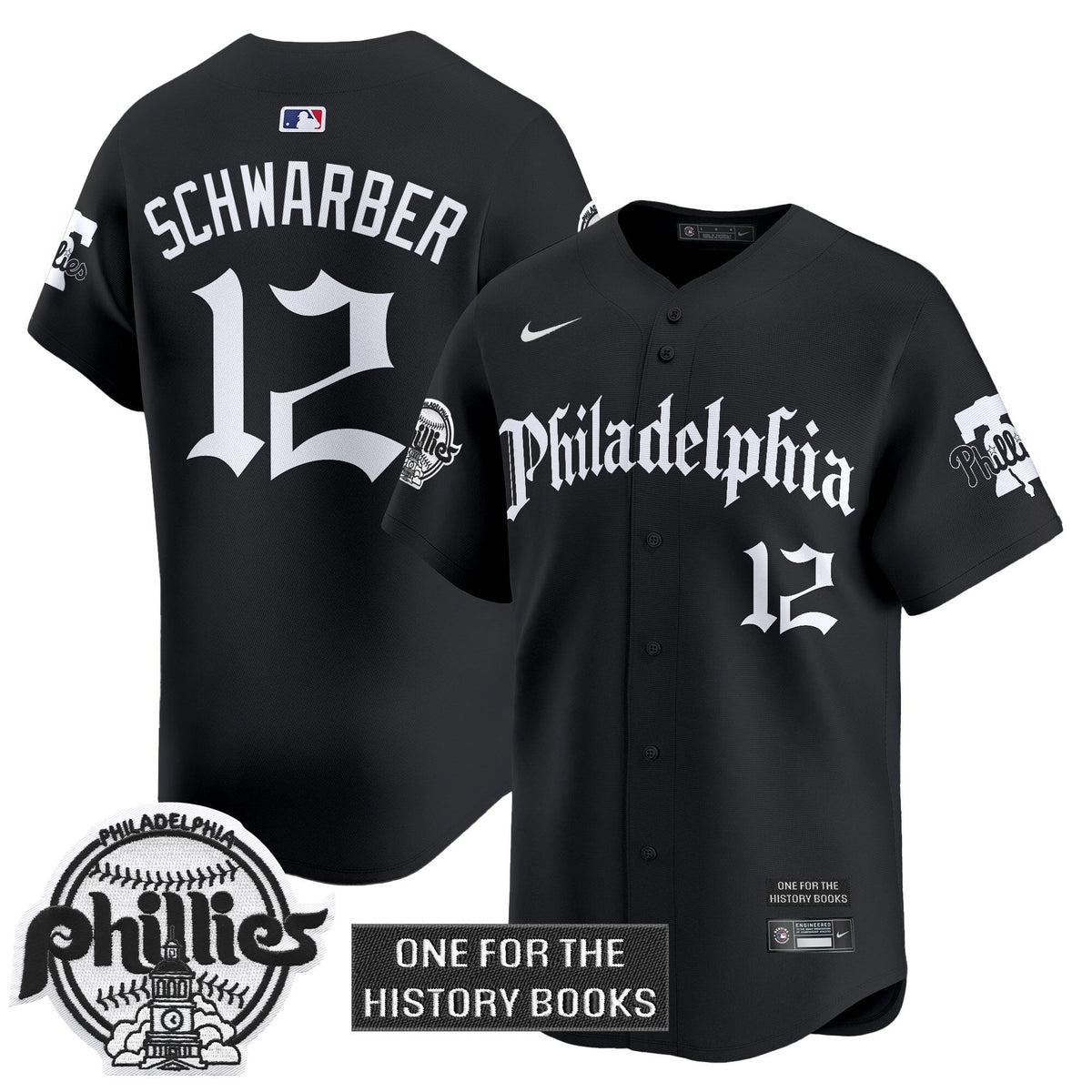 Men's Phillies 'Retro Newspaper Edition' Vapor Premier Limited Jersey - All Stitched